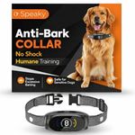 Dog Bark Collar No Shock – Humane Anti Bark Collar for Sensitive Dogs – Beep & Vibration Only – Smart Detection, 8 Levels – Waterproof Rechargeable Training Collar