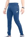 FITINC Men's Slim Fit Polyester Track Pants (fitTTA102l_Air Force_L)