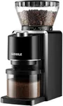 KIDISLE Conical Burr Coffee Grinder, Electric Coffee Bean Grinder for Precise Grinding, 35 Settings, 2–12 Cup Selector, Anti-Static Design for Home Use, Black