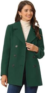 Allegra K Manteau Mi-Cuisse À Revers Pour Femmes Costume d'Halloween Armée verte S