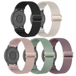 Sunnyson 18mm 20mm 22mm Stretchy Nylon Watch Bands Compatible with Garmin Venu 2S/Vivoactive 4S/Venu 3S/Vivomove 3S, Vivoactive 5 Band/Venu/Venu 2 Plus/Vivoactive 3, Vivoactive 4/Venu 3/Venu 2