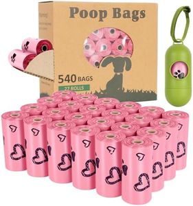 Yingdelai Dog Poop Bag Biodegradable - 540 Count Dog Waste Bags with Dispenser, Extra Thick Strong Leak proof Poop Bags for Dogs Doggy | Scented Pink