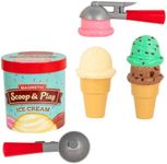 Magnetic Scoop and Play Ice Cream Toy Set, 8 Pieces
