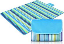 VISCAL Picnic Blanket Waterproof 200 x 200 CM,Extra Large Outdoor Picnic Mat,Beach Rug with Handle, for Family Concerts,Beach,Park,Camping,Hiking