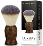 RUBAB MEN Premium Soft Shaving Brush for Men |Leopard Edition| Experience Luxury Shaving with Cruelty-Free Bristles & Classic Wooden Handle | Designed & Crafted in India