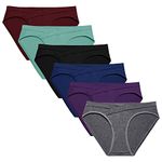 Molasus Cotton Crossover Maternity Underwear Under Bump Pregnancy Bikinis Panties Pack of 6 Black