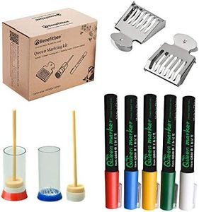 benefitbee Queen Bee Marking Kit Queen Bee Markers 5 Queen Marker Pens 2 Queen bee Marking Bottles 2 Queen Cages for Beekeeping Supplies