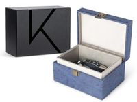 KENARK KK6M-BL Elegant Faraday Box, Faraday Key Fob Protecting Box, Car Key Shielding Box, Car Key Signal Blocker, EMP Protection Box, Anti-Theft Car Key Box, RFID Blocking Box (Blue-2)