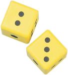 Champion Sports 3 Inch Coated Foam Dice, Yellow