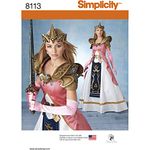 Simplicity Creative Patterns Simplicity Patterns Misses' Costume with Craft Foam Armor, Belt & Crown Size: H5 (6-8-10-12-14), 8113