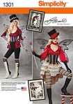 Simplicity Amy Brown Fantasy Costumes Pattern 1301 Misses Steampunk Inspired Costumes Sizes 6-8-10-12-14