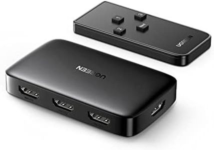 UGREEN HDMI Switch 4K 3 in 1 out, Switch HDMI UHD 3D, Splitter HDMI 4K Compatibile con Telecomando Supporta TV Stick, HDTV, Laptop, PC, Console di Gioco, PS5 PS4, X-Box, Lettore Blu-Ray ecc