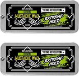 Viking Revolution Hair Styling Agent Mustache Wax 2 Pack - Extreme Hold Beard & Moustache Wax for Men - Strong Hold Helps Train Tame & Style - 0.5oz each (Citrus, 2 Pack)