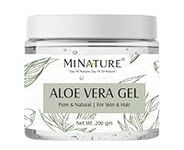 mi nature Aloe Vera Gel made from Fresh and Pure Aloe Plant, 200 gm (7.05 fl oz), Non- sticky, Vegan