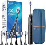 Etekcity Electric Toothbrush Sonic for Adults and Kids, Deep Clean Mode & 40000 VPM, 6 Brush Heads, Fast Charge for 60 Days, 2 Mins Smart Timer, 5 Modes & Travel Case, Black