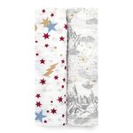 aden + anais Swaddle Blanket, Boutique Muslin Blankets for Girls & Boys, Baby Receiving Swaddles, Ideal Newborn & Infant Swaddling Set, Perfect Shower Gifts, 2 Pack, Harry Potter