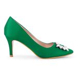 Lino Perros Crystal Broach Pumps