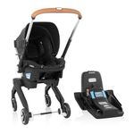 Evenflo Gold Shyft DualRide Infant Car Seat Stroller Combo with Carryall Storage, Extended Canopy, & Green & Gentle - Jasper Black