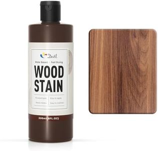 DWIL Water Based Wood Stain - Multiple Finishes, Fast Drying, Indoor and Outdoor Furniture, Wood Paneling, Cabinets and More, Low Odor ＆ Non-Toxic (8.5oz Teak)