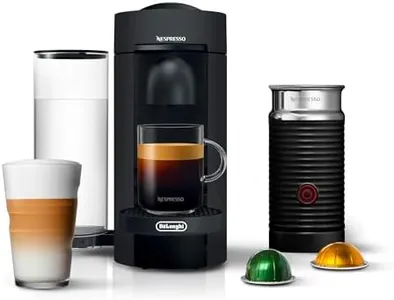 Nespresso Vertuo Plus Deluxe Coffee and Espresso Maker by De'Longhi, Matte Black with Aeroccino Milk Frother