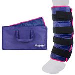 Horse Ice Pack - Cooling Leg Wraps for Hock, Ankle, Knee, Legs, Boots, and Hooves. (Single Ice Boot, by Magic Gel)