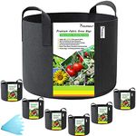 SYOURSELF 6 Pack Grow Bags 5 Gallon Fabric Pots,Thickened Nonwoven Grow Bag with Handles,Fabric Pots for Vegetable Flower Tomato Potato Garlic Indoor Outdoor Plants +6 Waterproof Garden Lables