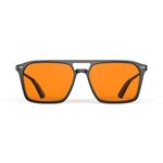 Goiteia 100% Orange Blue Light Blocking Glasses-Amber Tint Gaming Glasses for Better Sleep/Eyes Strain/Light Sensitive-Ultra Light & Spring Hinges for Better Comfor(Black Frame Orange lenses)