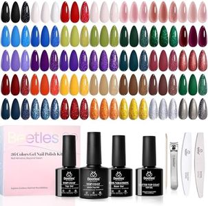 Beetles Gel Nail Polish Set, 36 Colors Gel Polish with Base Coat Glossy Matte & Glitter Gel Top Coat White Jelly Blue Mystic Wonderland Collection Pink Gifts for Women
