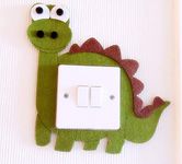 Super Cute 3D Dinosaur Light Switch Wall Sticker, Premium Quality Thick Felt Material, Unique On Amazon! Must Have For All Dinosaur Lovers! Kids Children Boys Girls Bedroom Nursery Room Decor!