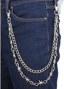 Heavy Duty Punk Chains for Pants, Multi-layer Gothic Hip Hop Accessories with Durable Clasps, Unisex Metal Belt Chain for Wallet, Keys & Streetwear Fashion