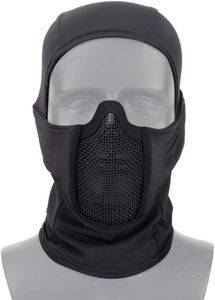 LEJUNJIE Tactical Gear Breathable Balaclava Mesh Mask Ninja Style Full Face Airsoft Mask Windproof Motorcycle Cycling Hood Neck Warmer