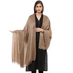 Pashtush Women's Fine Wool Jacquard Shawl, Faux Pashmina, Australian Merino Wool, Soft and Warm (Dark Pashmina)