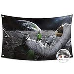 Probsin Astronaut Flag Relaxing on The Moon 3x5 Ft Funny Poster Cool Tapestry Man Cave Wall Decor for College Dorm Room Decoration,Bedroom,Outdoor,Parties,Gift,Indoor,Ceiling,Garden,Garage,Home,House