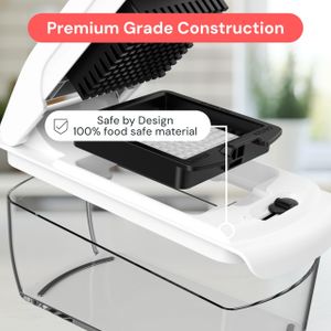 9-in-1 Vegetable Chopper – White Multi-Function Food Dicer