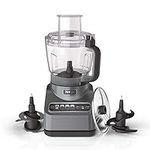 Ninja BN601 Professional Plus Food Processor 1000-Peak-Watts with Auto-iQ Preset Programs Chop Puree Dough Slice Shred with a 9-Cup Capacity and a Silver Stainless Finish (Renewed)