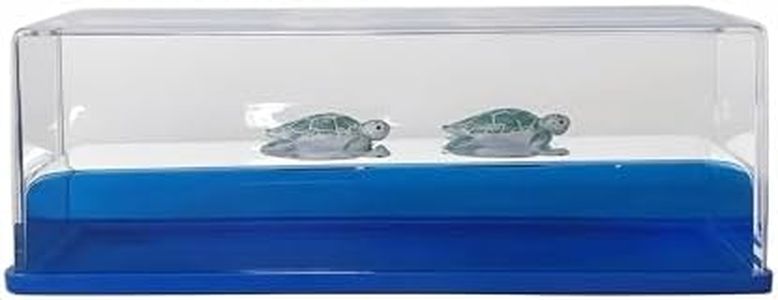 Honsheng Unsinkable Sea Turtle Figurines Stuff Statue Turtles Liquid Fluid Toy in a Box Home Decor Gifts for Women Man Paperweight Desk (Sea Turtles)