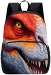 UIACOM Dinosaur Backpack for Boys Girls, Cool Realistic Dinosaur Face Backpack, Elementary School Backpack, 16 Inches, Dinosaur, One Size, Daypack Backpacks