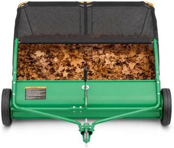 52" Lawn Sweeper Tow Behind, 27 Cu. Ft. Large Capacity Leaf Collector