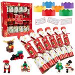 KreativeKraft Christmas Crackers Pack of 6, Christmas Party Decorations (Red Block Toys)