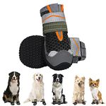 Eyein Dog Boots Paw Protector, Breathable Dog Boots for Injured Paws Waterproof, Dual Adjustable Washable Non-Slip Dog Shoes for Walking, Reflective Dog Shoes for Small Medium Large Dogs(2pcs)