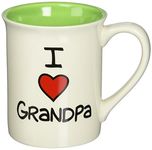 Enesco Our Name is Mud “I Heart Grandpa” Stoneware Mug, 16 oz.