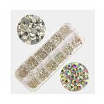 S.A.V.I 1PC. Palette Rhinestone 12 Styles DIY Nail Art AB Crystal Diamonds For Manicure (AB Crystal Rhinestone)