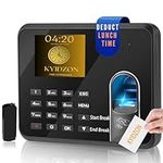 KYIDZON Clocking in Machine with Software, Fingerprint Biometric Employee Time Attendance Machine for Small Business NO Monthly Fee