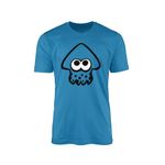 Inkling Squid T-Shirt Top Tee - Unisex Fun Kids Childs Adults Teens Multiple Colours Friend Group Team Play Switch Game Gamer Geek Nerd Inspired Gift Present (XL, Sapphire)