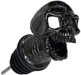 Skull Wine Aerator Pourer Whiskey Pourer, Unique Halloween Souvenirs Gifts, Perfect Wine Gift for Skull Lover (Black)