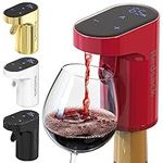 Redsack Electric Wine Decanter Aerator Dispenser Pourer Whiskey Adjustable Quantity Liquor Wine Pump Birthday Gift for Men Women Mom Dad Boss Brother Husband Funny Unique Gifts for Him (Red)