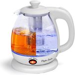 Taylor Swoden Electric Kettle with Tea Infuser, 1L Small Electric Tea Kettle with Keep Warm, LED Light Hot Water Boiler & Heater for Coffee & Tea, Auto Shut-Off & Boil Dry Protection, BPA Free, White