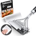 Tohsssik Grill Brush for Outdoor Grill, 17'' Wire BBQ Brush for Grill Cleaning, Disposable Cleaning Clothes Included, Grill Cleaning Kit for Grates & BBQ Dishes