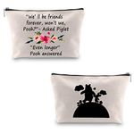 Pooh Bear and Piglet Best Friend Gift Cosmetics Bag Travel Bag for BFF Friendship Gift (Even Longer CA)