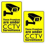 Craft Qila These Premises are under CCTV Surveillance (Pack of 2) Safety & Warning Sign Board (8x12 Inch)